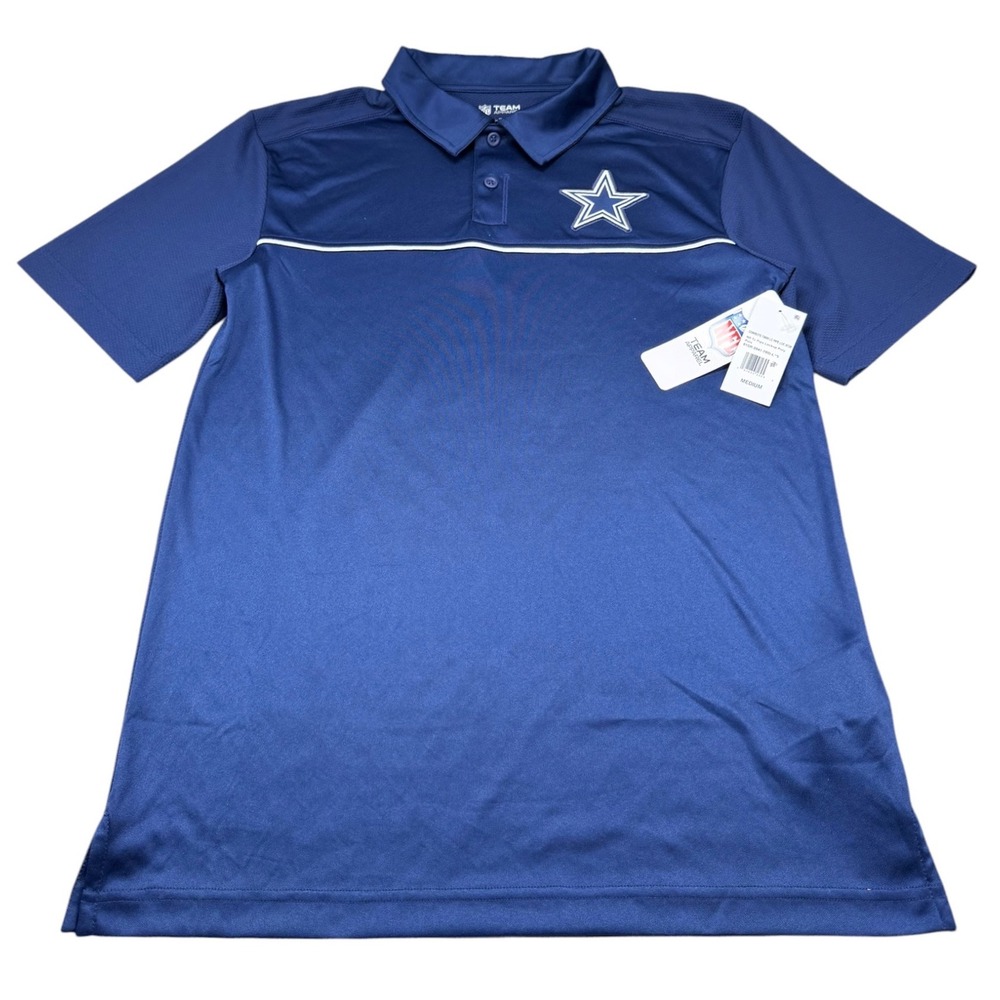 NWT Dallas Cowboys NFL Team Apparel Polo Men M Navy Blue Performance Star 2024